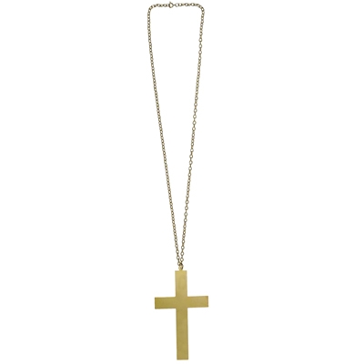 Křesťanský kříž s řetízkem kovový