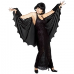 Costume Spiderweb Lady Long dress with cape and choker with gem