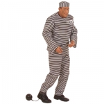 Kostým Deluxe Vězeň XL Košile, kalhoty, čepice