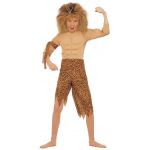 Costume jungle boy Jumpsuite with muscles, headband