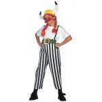 Kostým galský - Obelix Kalhoty, šle, helma s parukou a vousy
