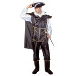 Captain Black Shirt, Coat with cape, Trousers, Bootcovers, Hat