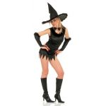 Kostým Sexy Čarodějka kostým se sukní, klobouk, motýlek, rukavice 