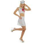 Navy girl Skirt, top and cap