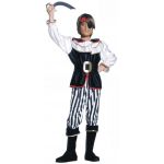 Pirate Coat with jabot, pants, belt, boot covers, headband