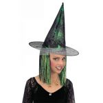 Witch hats with hair and lace 